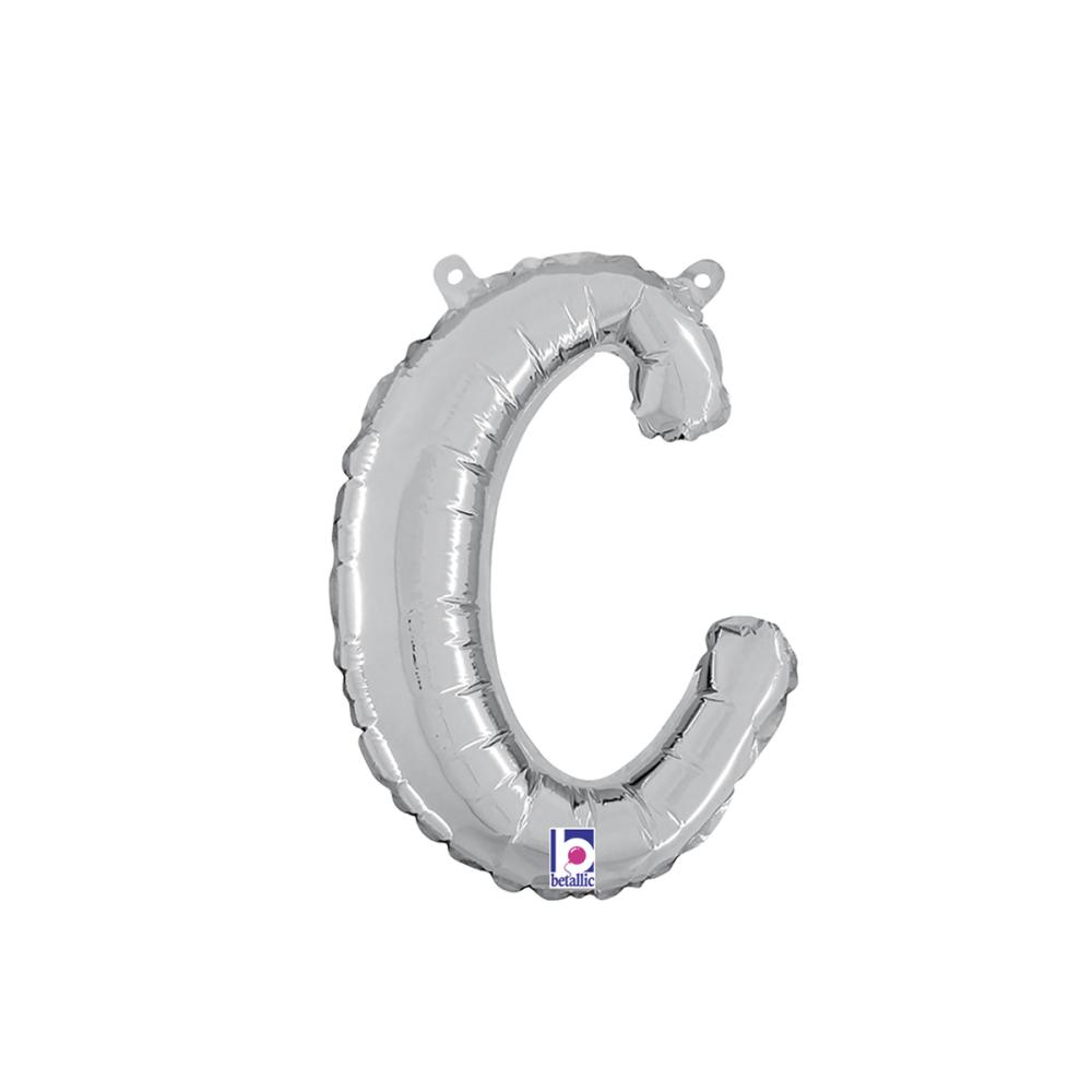 Bokstavsballong - C Script Silver