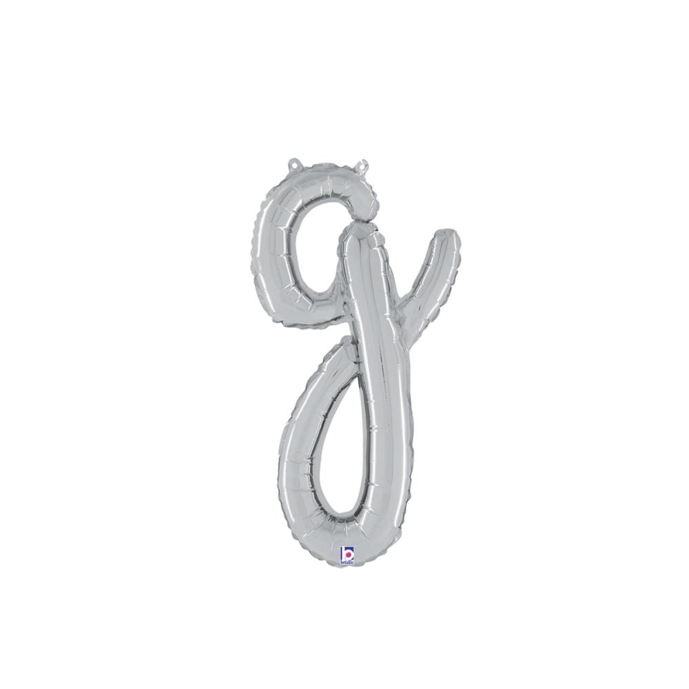Bokstavsballong - G Script Silver