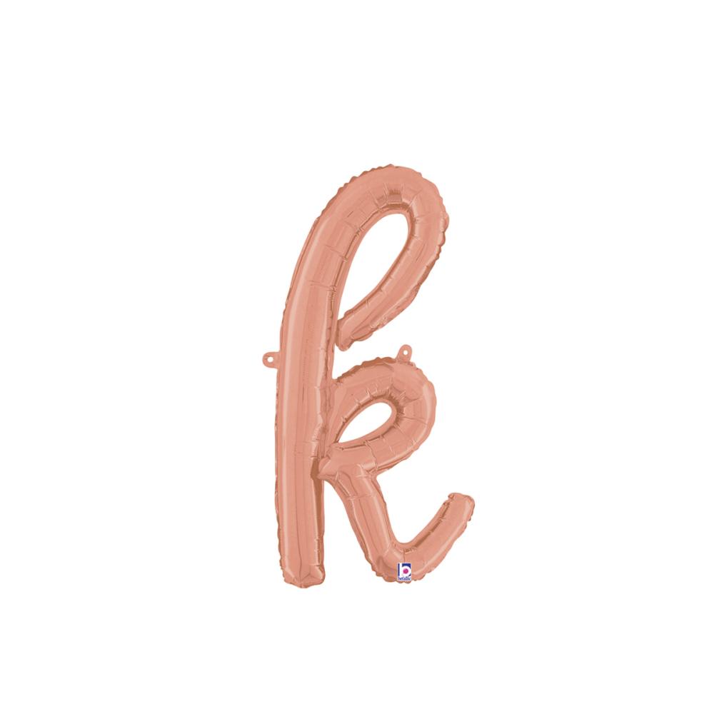 Bokstavsballong - K Script Rose Gold