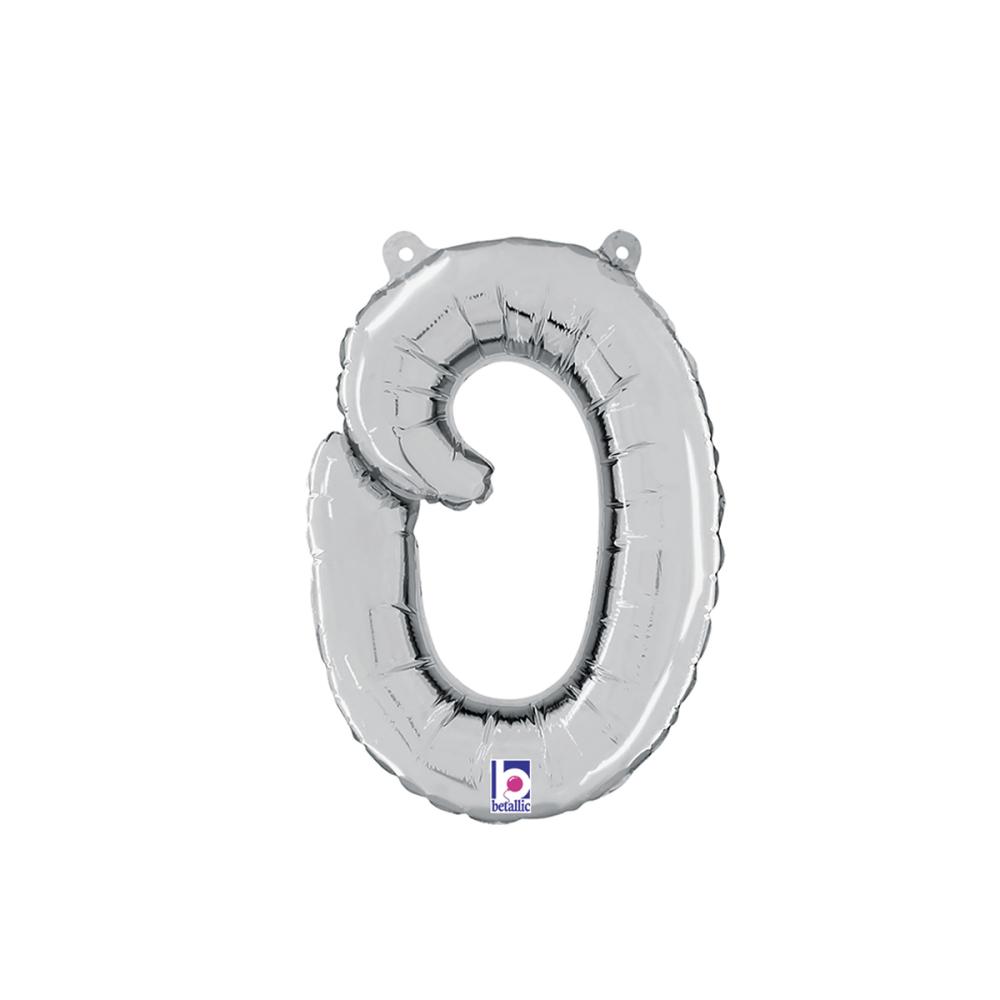 Bokstavsballong - O Script Silver