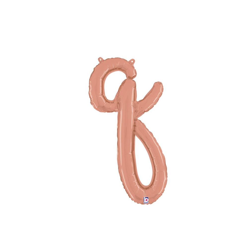 Bokstavsballong - Q Script Rose Gold