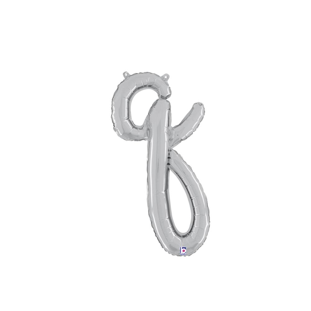 Bokstavsballong - Q Script Silver