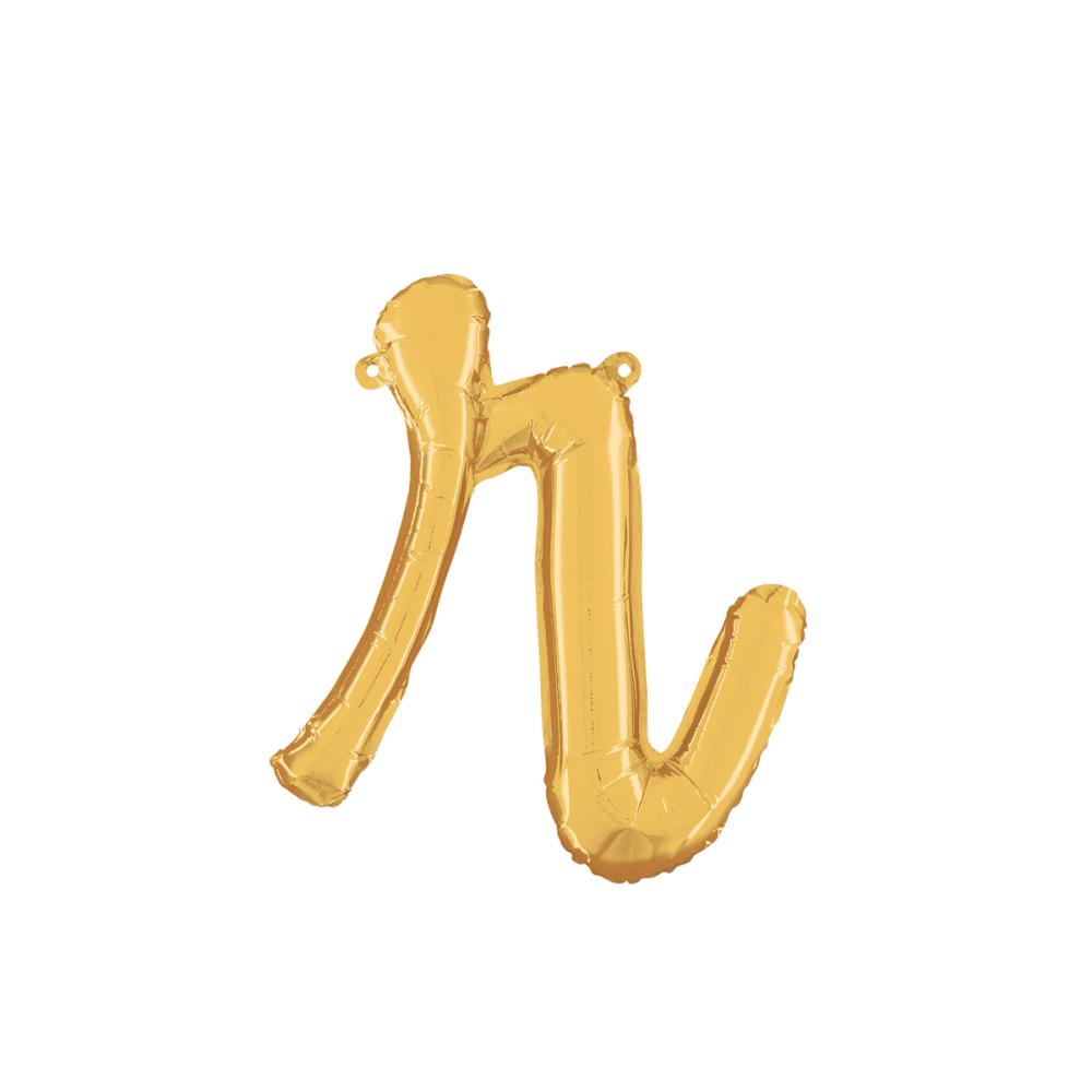 Bokstavsballong - R Script Guld