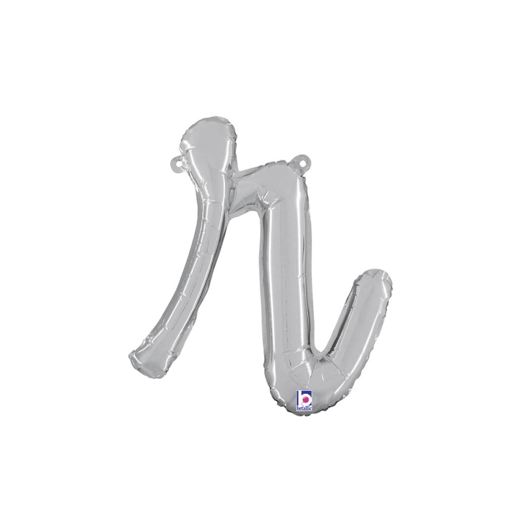 Bokstavsballong - R Script Silver