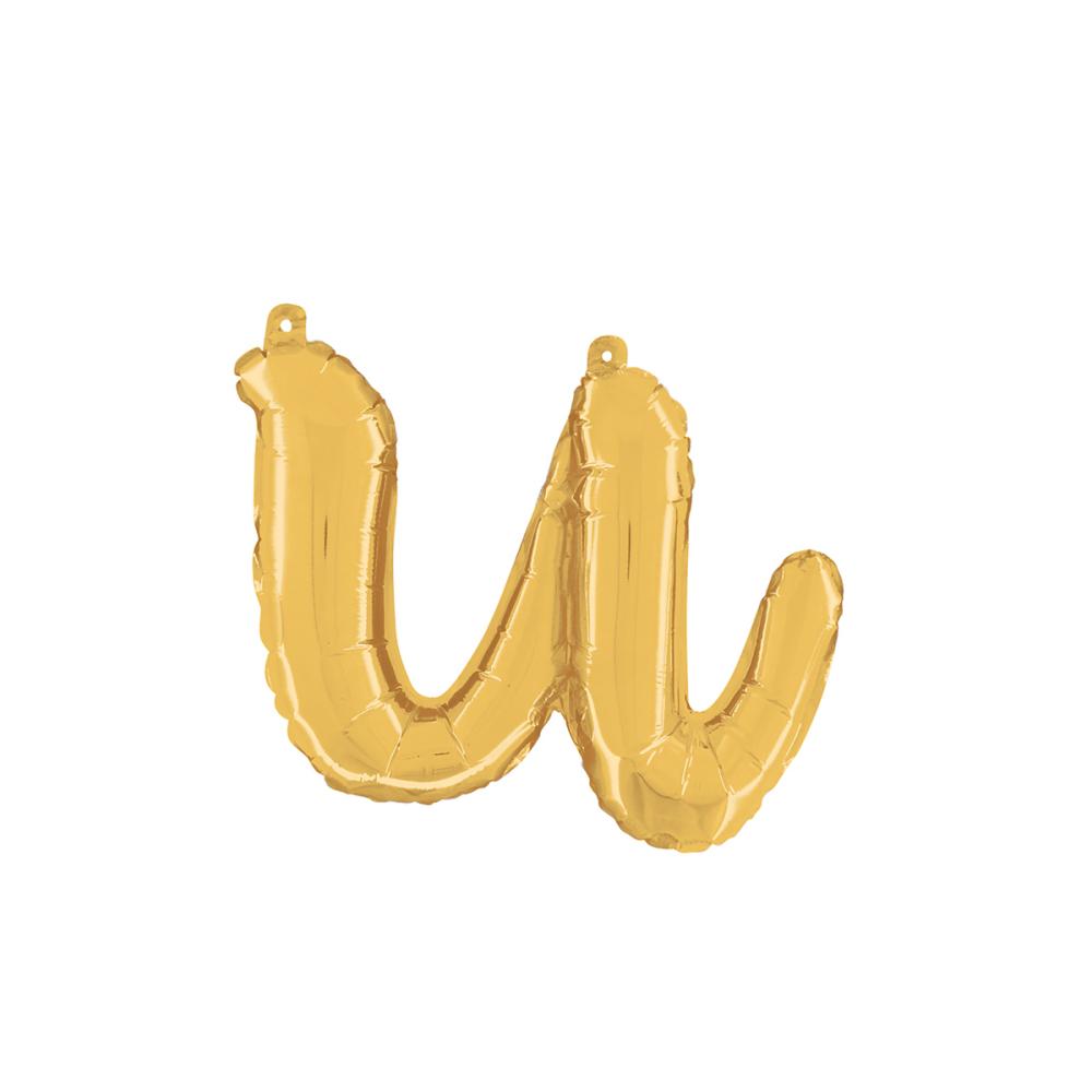 Bokstavsballong - U Script Guld