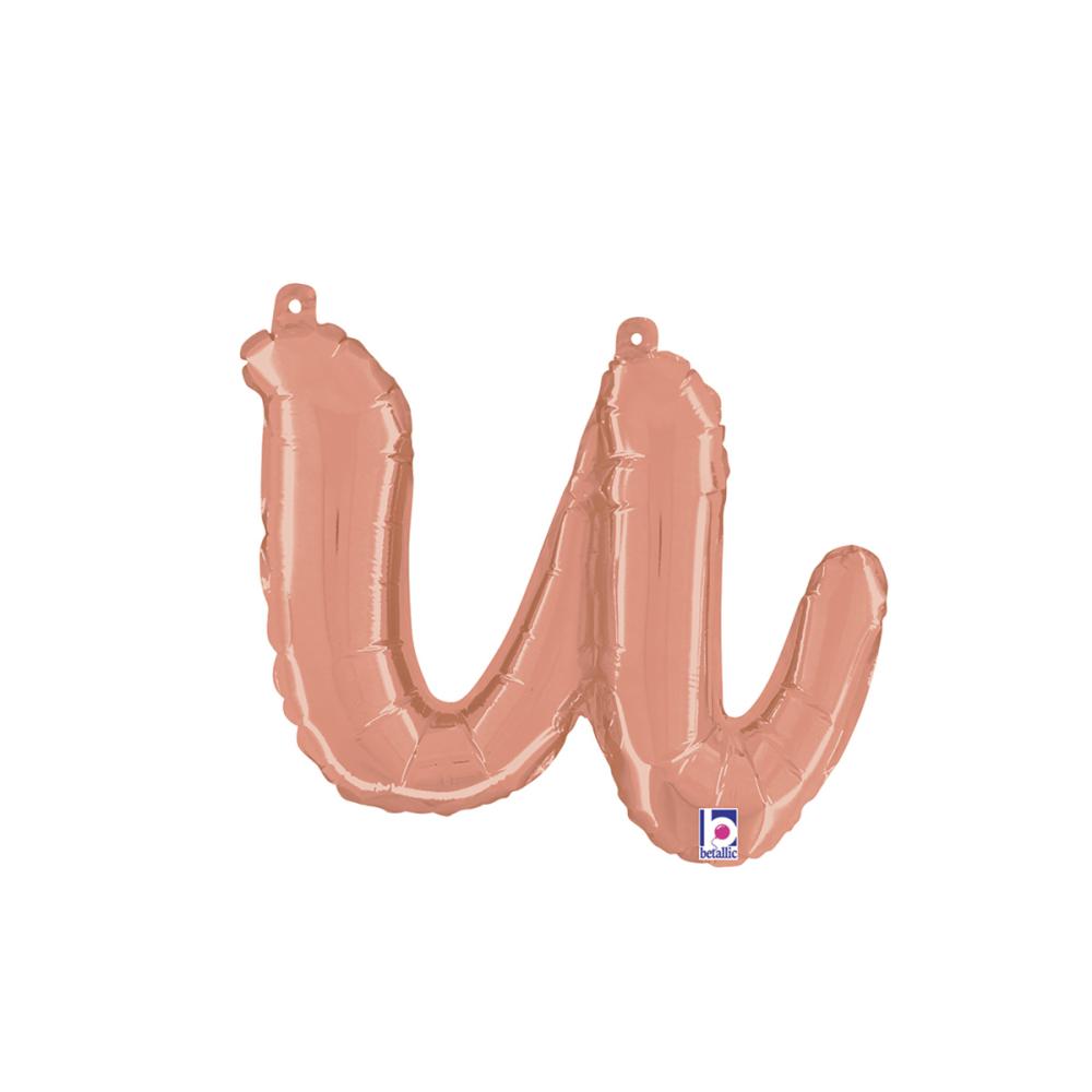 Bokstavsballong - U Script Rose Gold