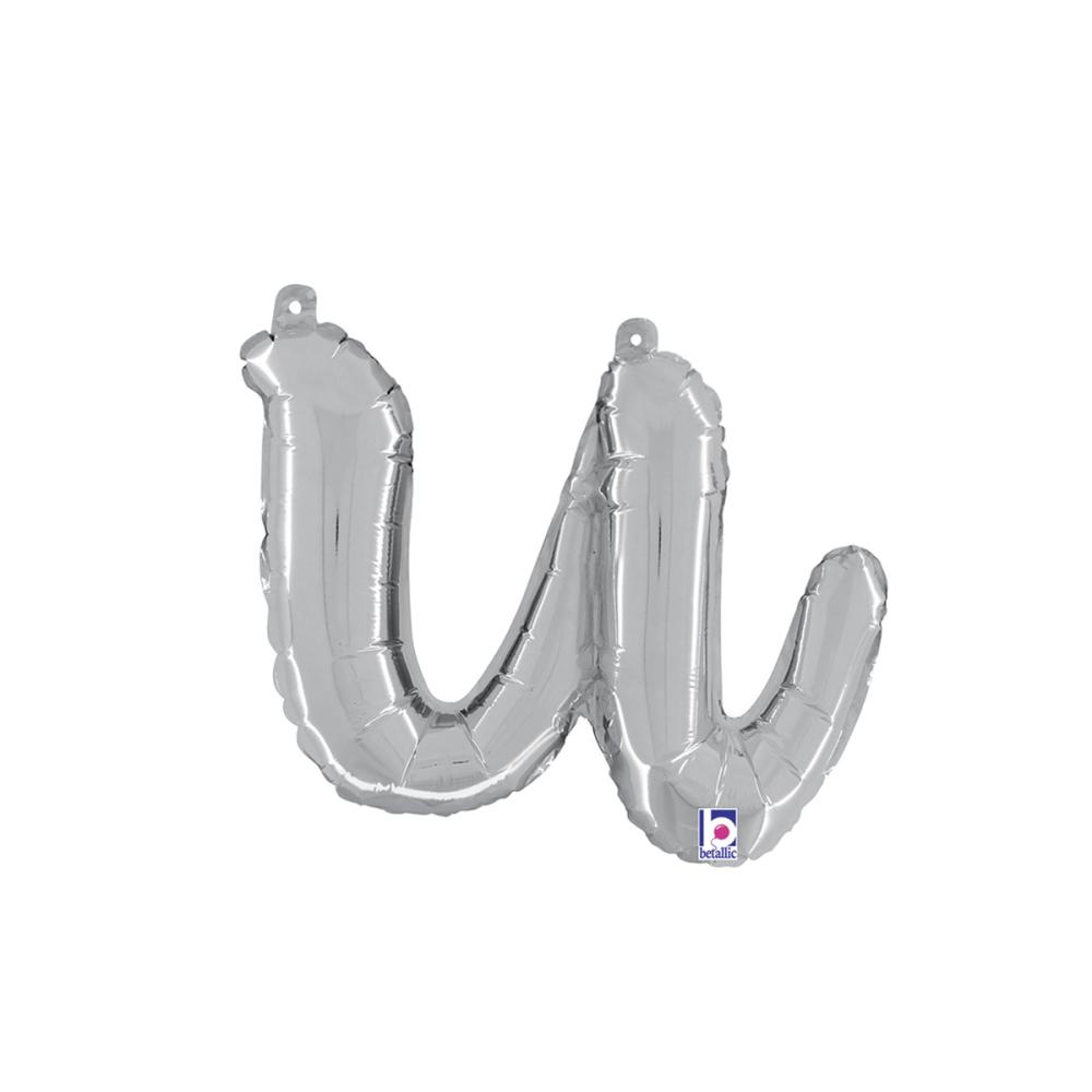 Bokstavsballong - U Script Silver