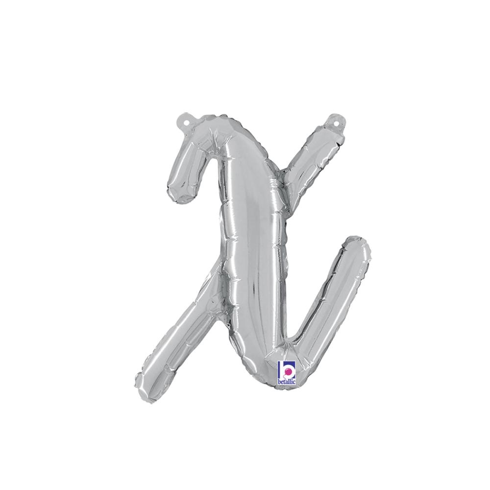 Bokstavsballong - X Script Silver