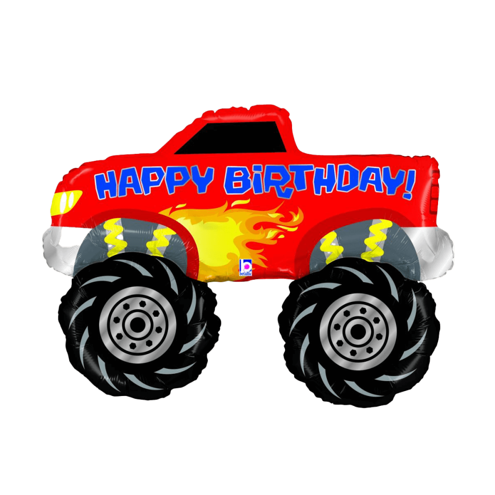 Folieballong - Monster Truck Birthday 102 cm