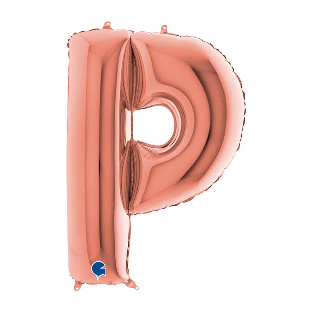 Bokstavsballong - P Rose Gold 100 cm