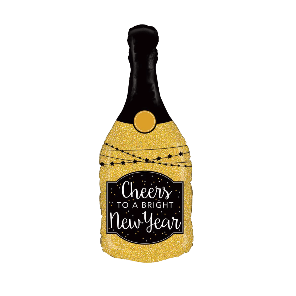 Folieballong - Glittering New Year Shape 91 cm