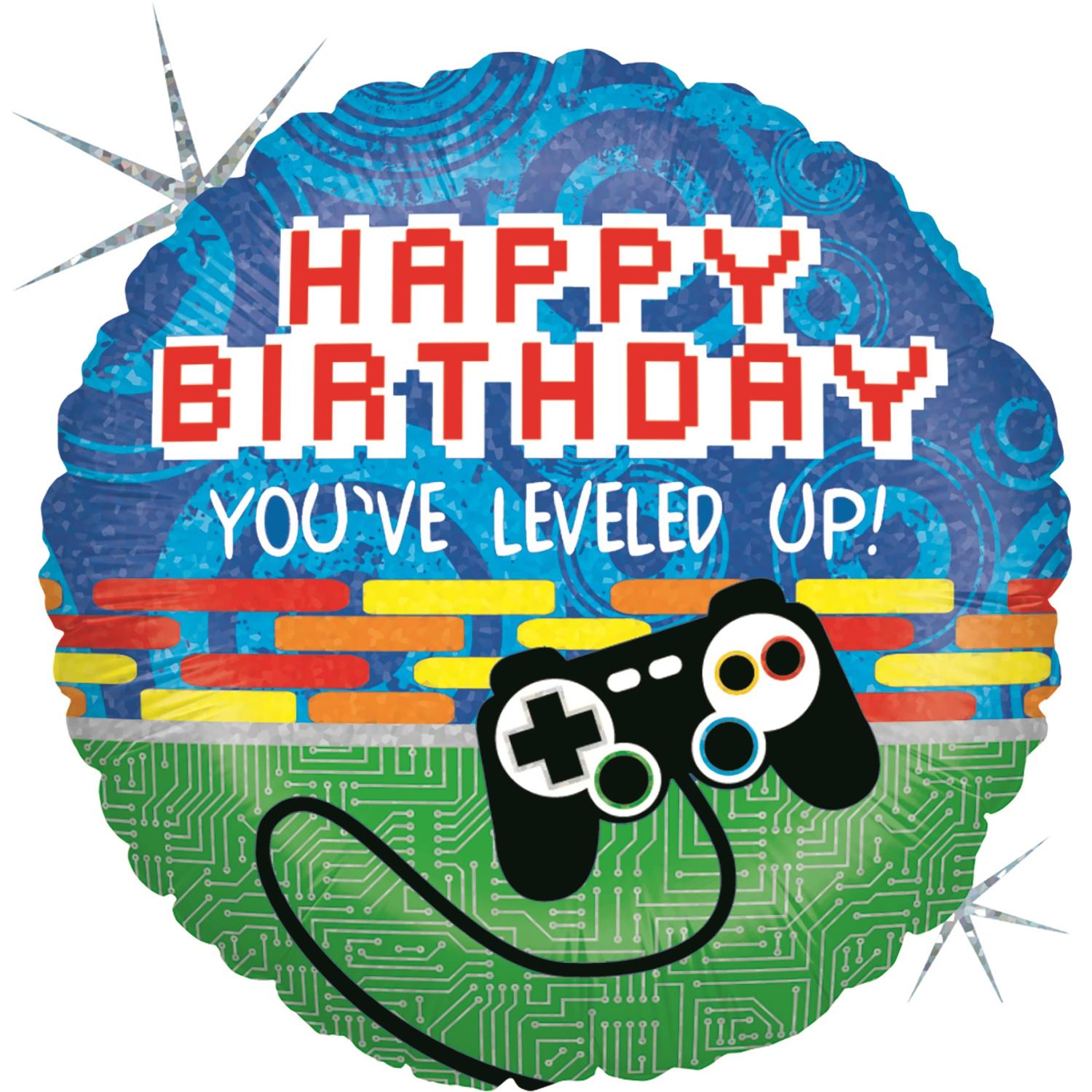 Folieballong - Game Controller Birthday 46 cm