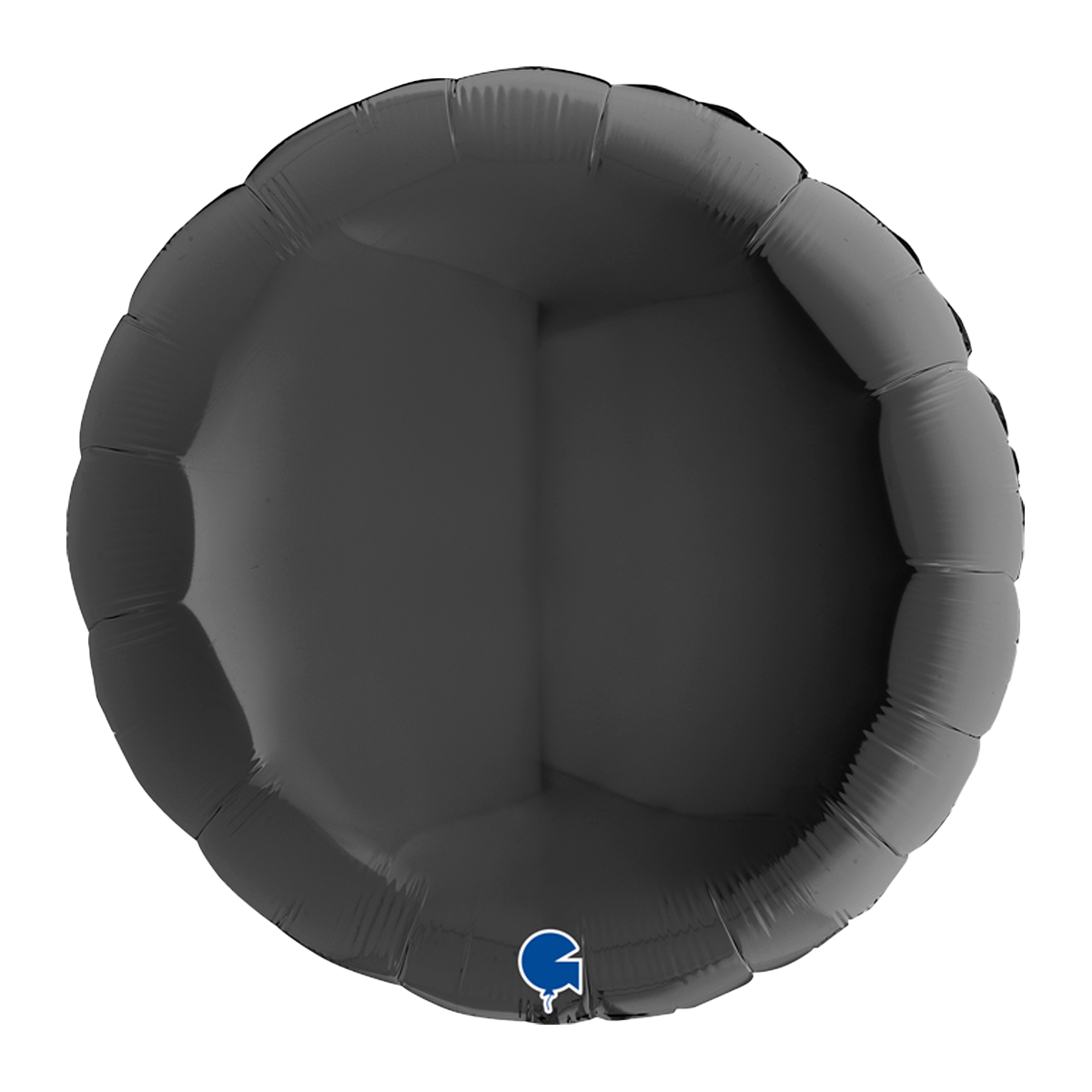 Folieballong - Rund Svart 91 cm