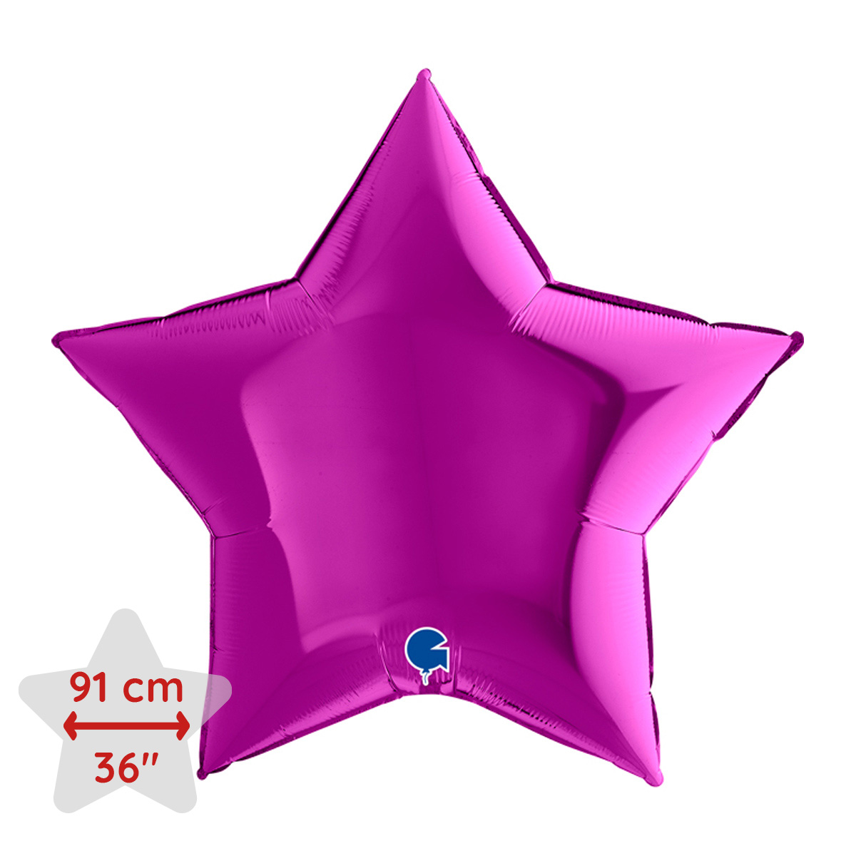 Folieballong - Stjärna Lila 91 cm