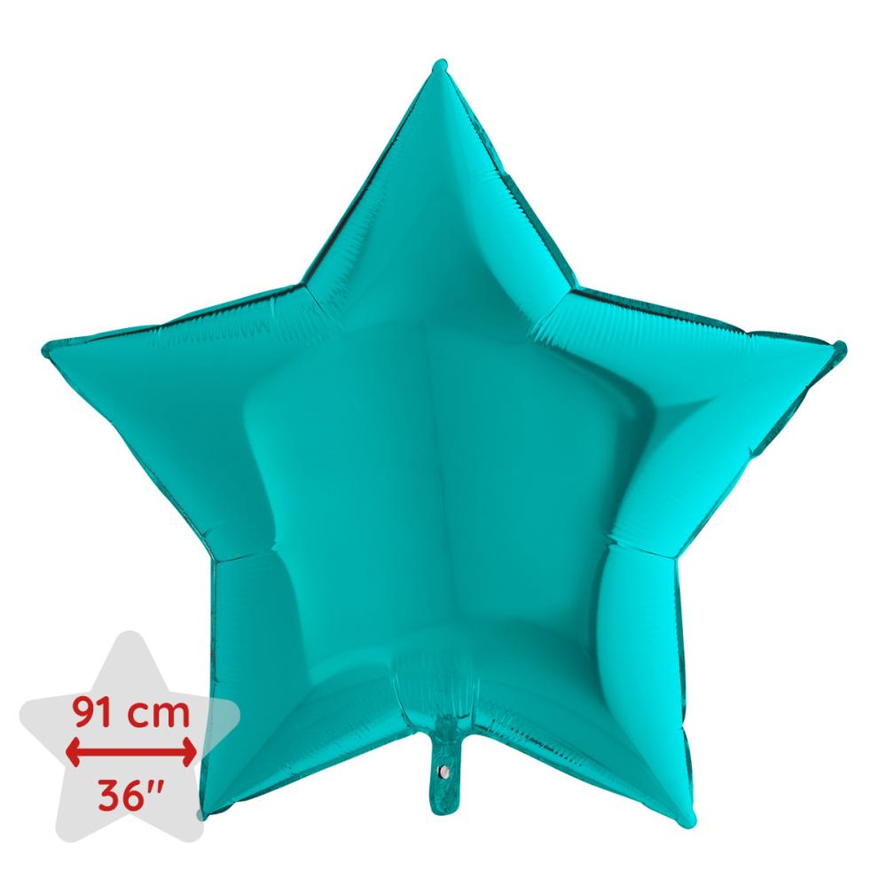 Folieballong - Stjärna Tiffany 91 cm
