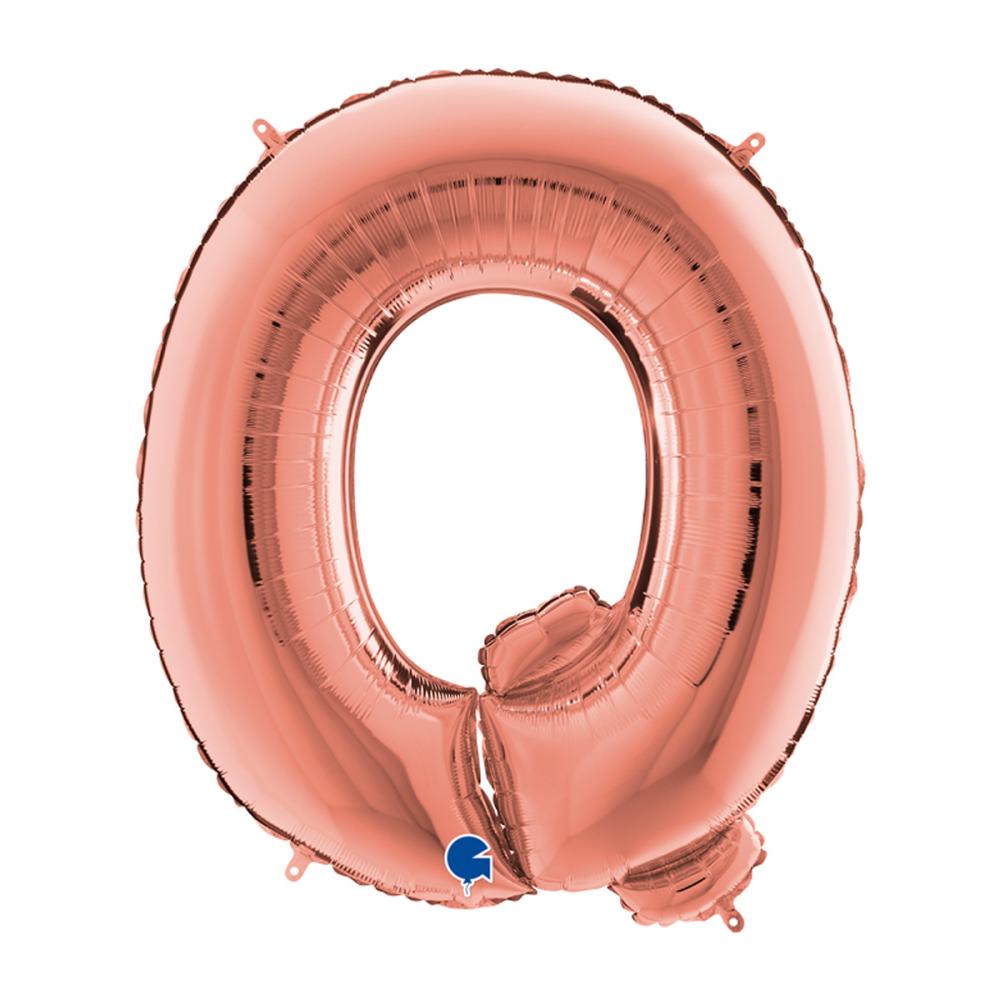 Bokstavsballong - Q Rose Gold 100 cm