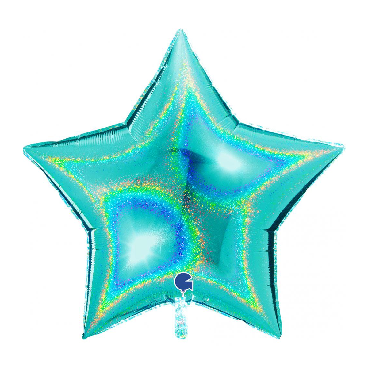 Folieballong - Stjärna Glitter Tiffany 91 cm