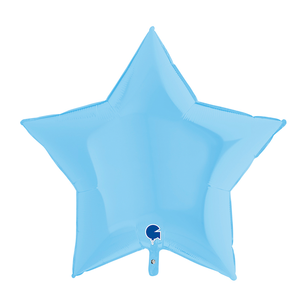 Folieballong - Stjärna Pastellblå Matte 91 cm