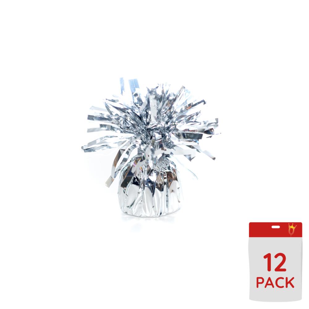 Ballongtyngder - Folie Silver 170g - 12-pack