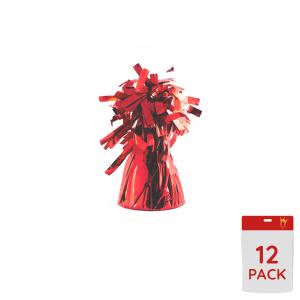 Ballongtyngder - Folie Röda 170g - 12-pack
