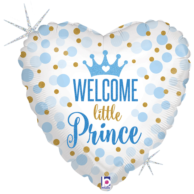 Folieballong - Welcome Little Prince 45 cm