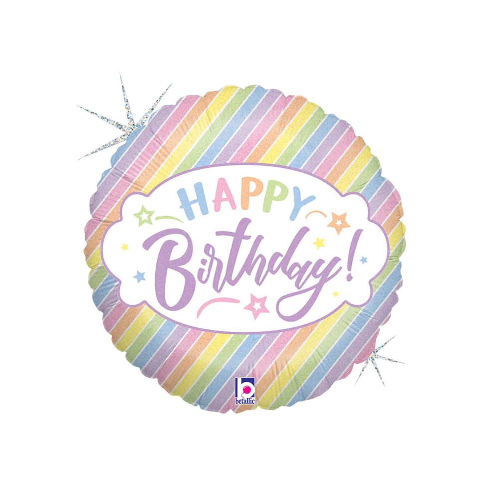 Folieballong - Pastel Birthday 46 cm