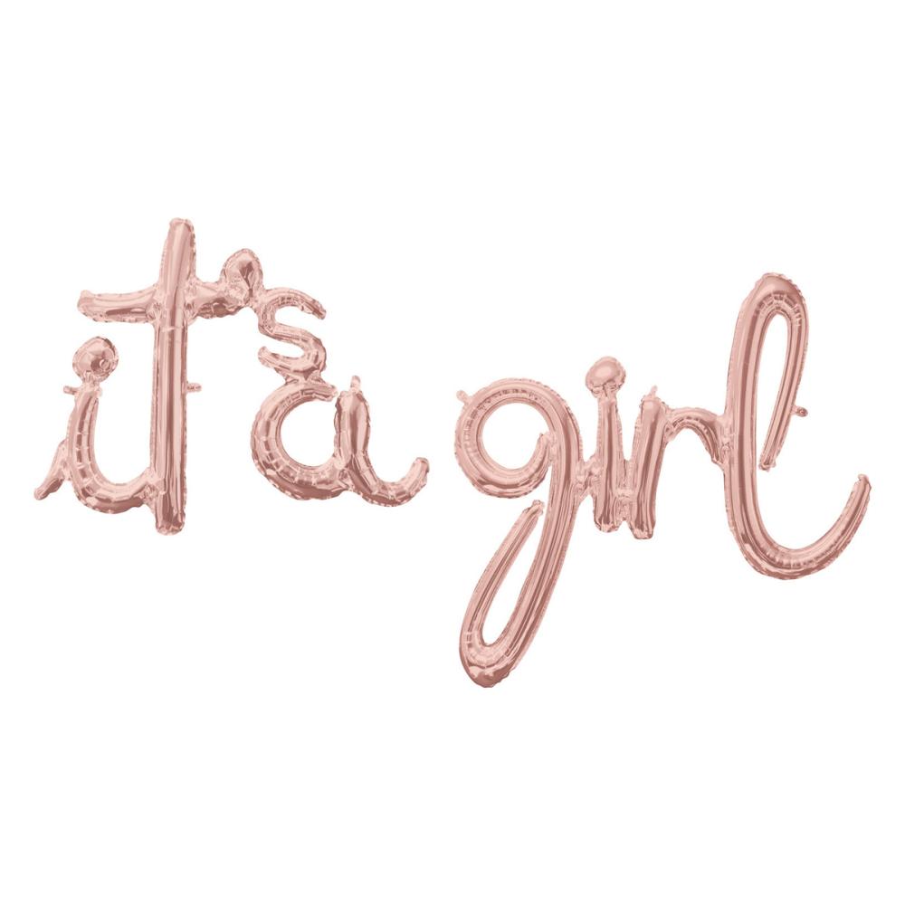 Folieballong - It´s a Girl! Rose Gold
