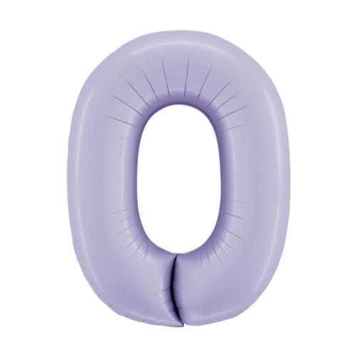 Ballongsiffra - Noll Satin Lilac 100 cm