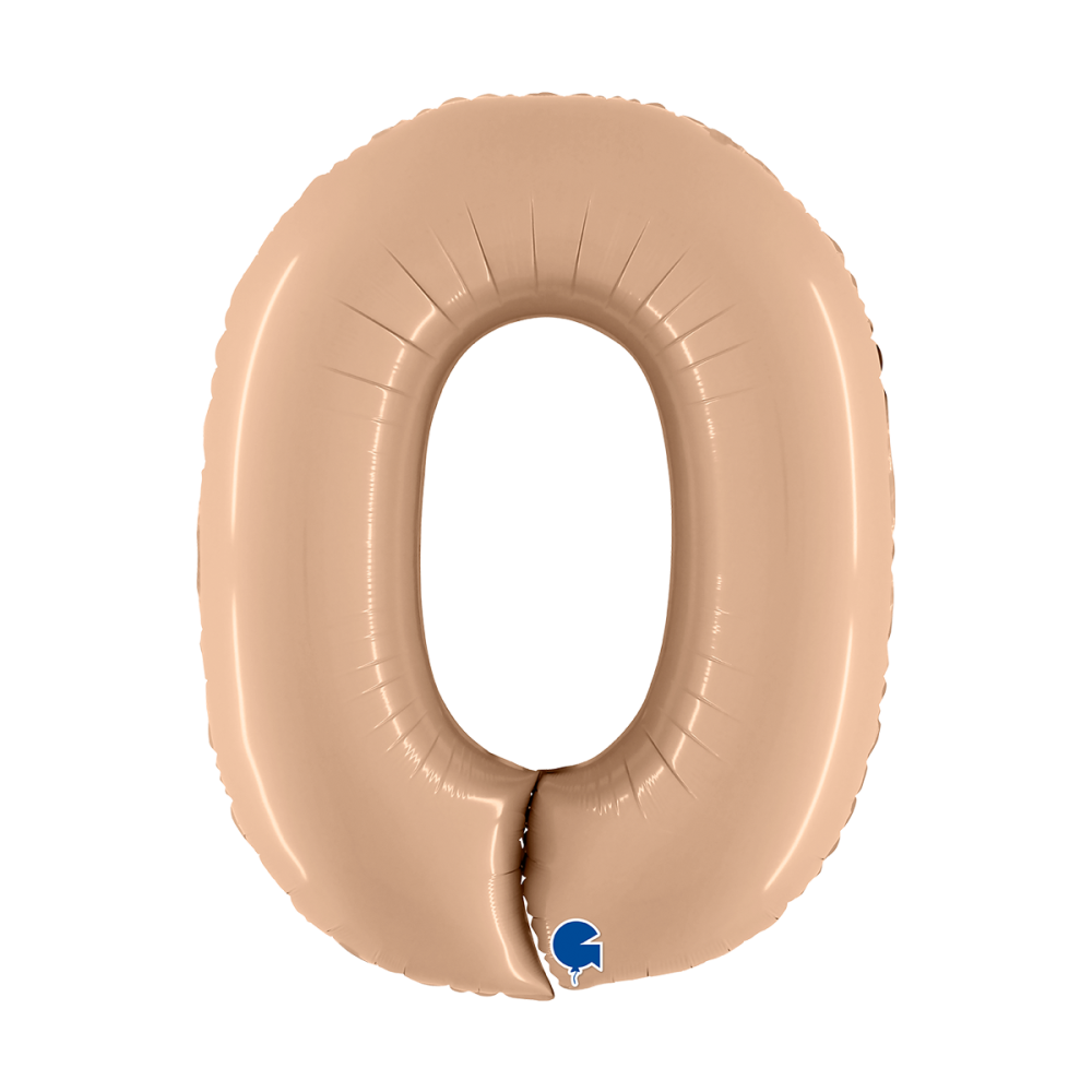 Ballongsiffra - Noll Satin Nude 100 cm
