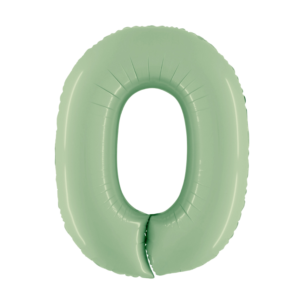 Ballongsiffra - Noll Satin Olive Green 100 cm