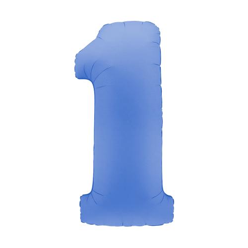 Ballongsiffra - Ett Lotus Blue 100 cm