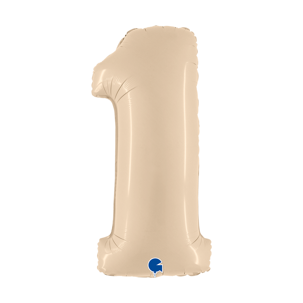 Ballongsiffra - Ett Satin Cream 100 cm