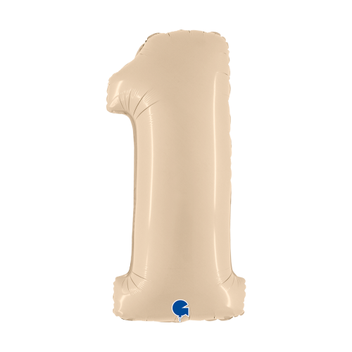 Ballongsiffra - Ett Satin Cream 100 cm