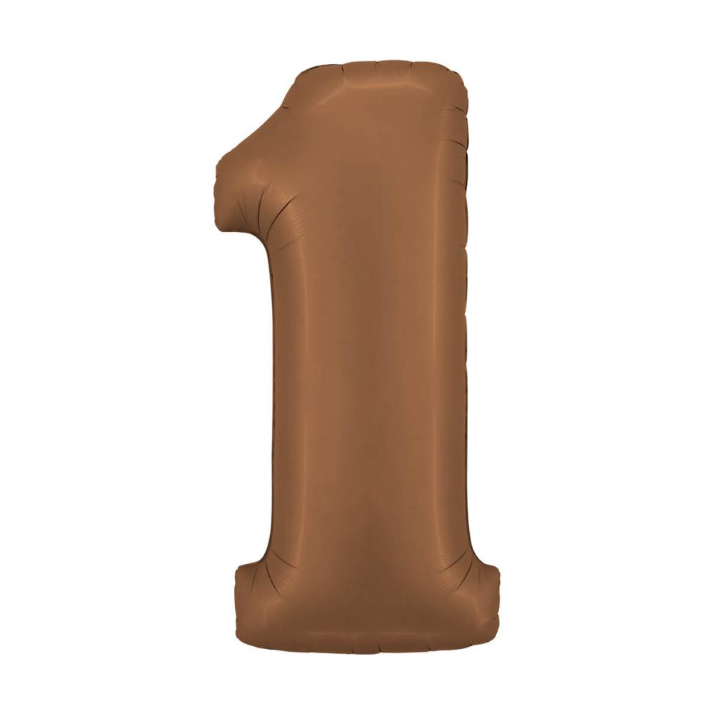 Ballongsiffra - Ett Satin Chocolate 100 cm