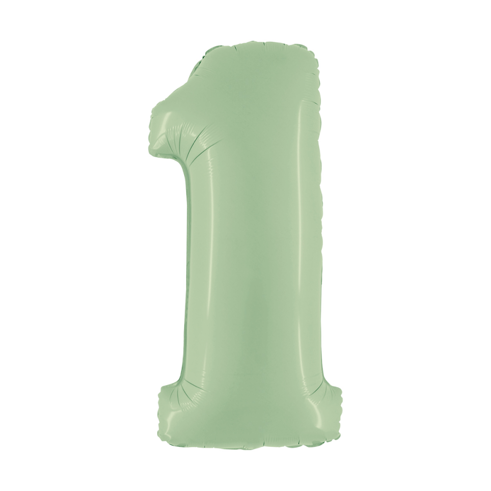 Ballongsiffra - Ett Satin Olive Green 100 cm