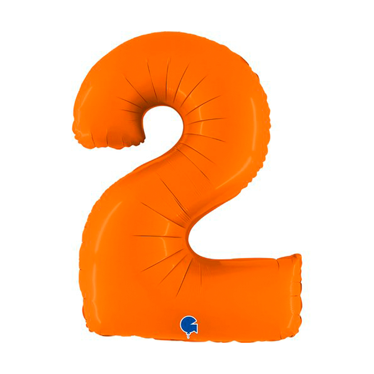 Ballongsiffra - Två Matte Orange 100 cm