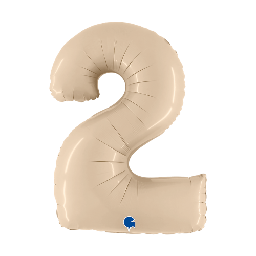 Ballongsiffra - Två Satin Cream 100 cm