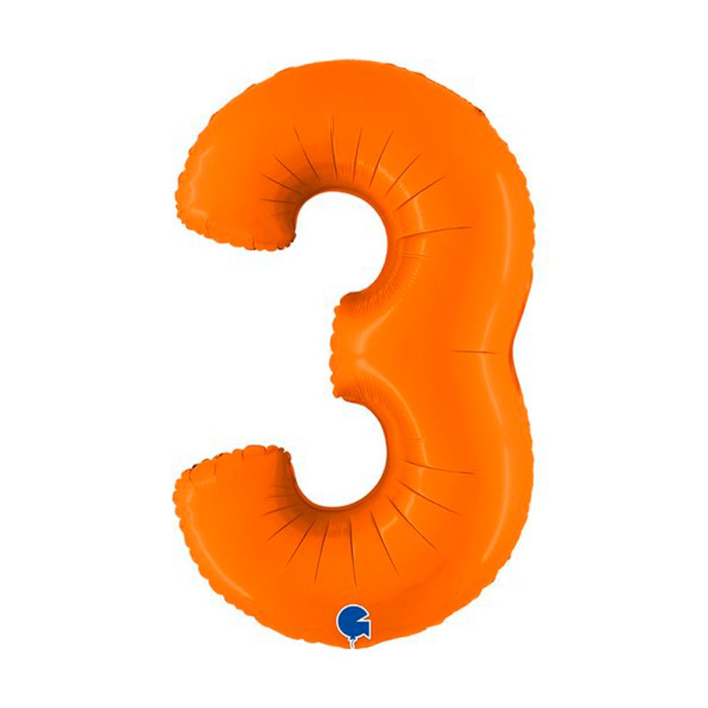 Ballongsiffra - Tre Matte Orange 100 cm