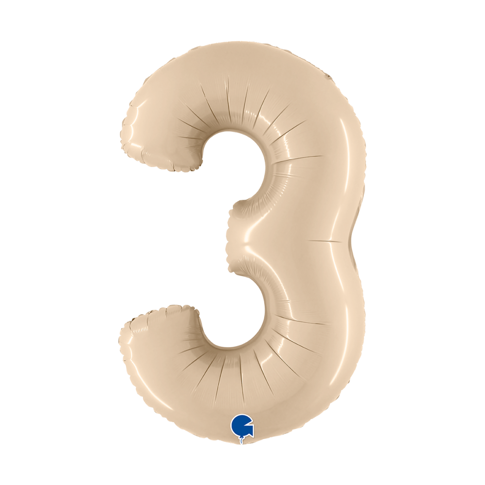 Ballongsiffra - Tre Satin Cream 100 cm