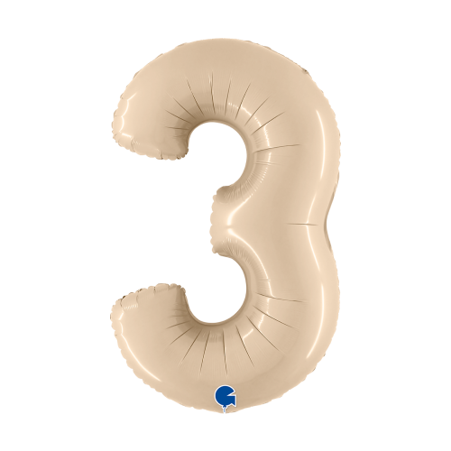 Ballongsiffra - Tre Satin Cream 100 cm
