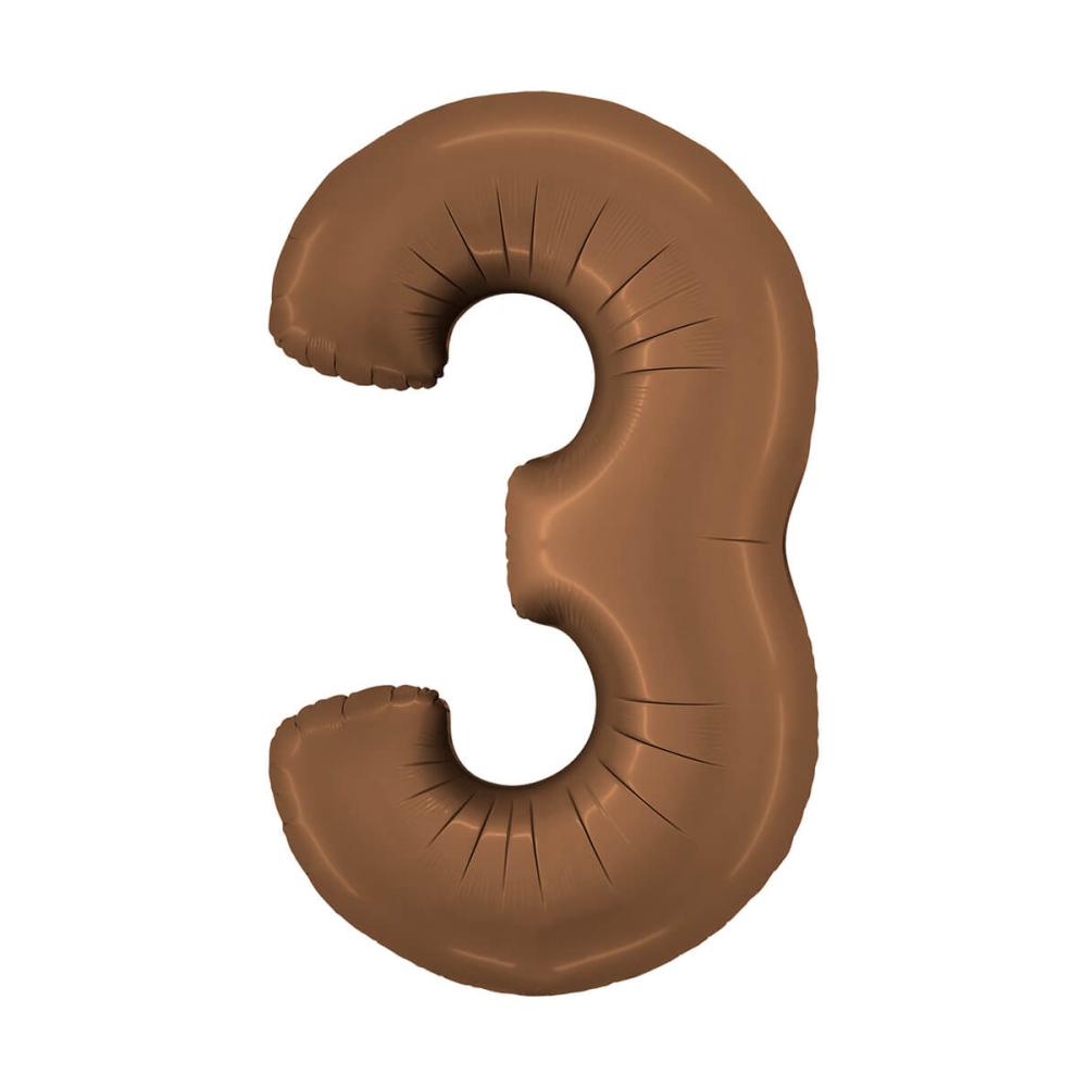 Ballongsiffra - Tre Satin Chocolate 100 cm