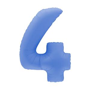 Ballongsiffra - Fyra Lotus Blue 100 cm