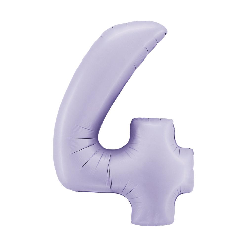 Ballongsiffra - Fyra Satin Lilac 100 cm
