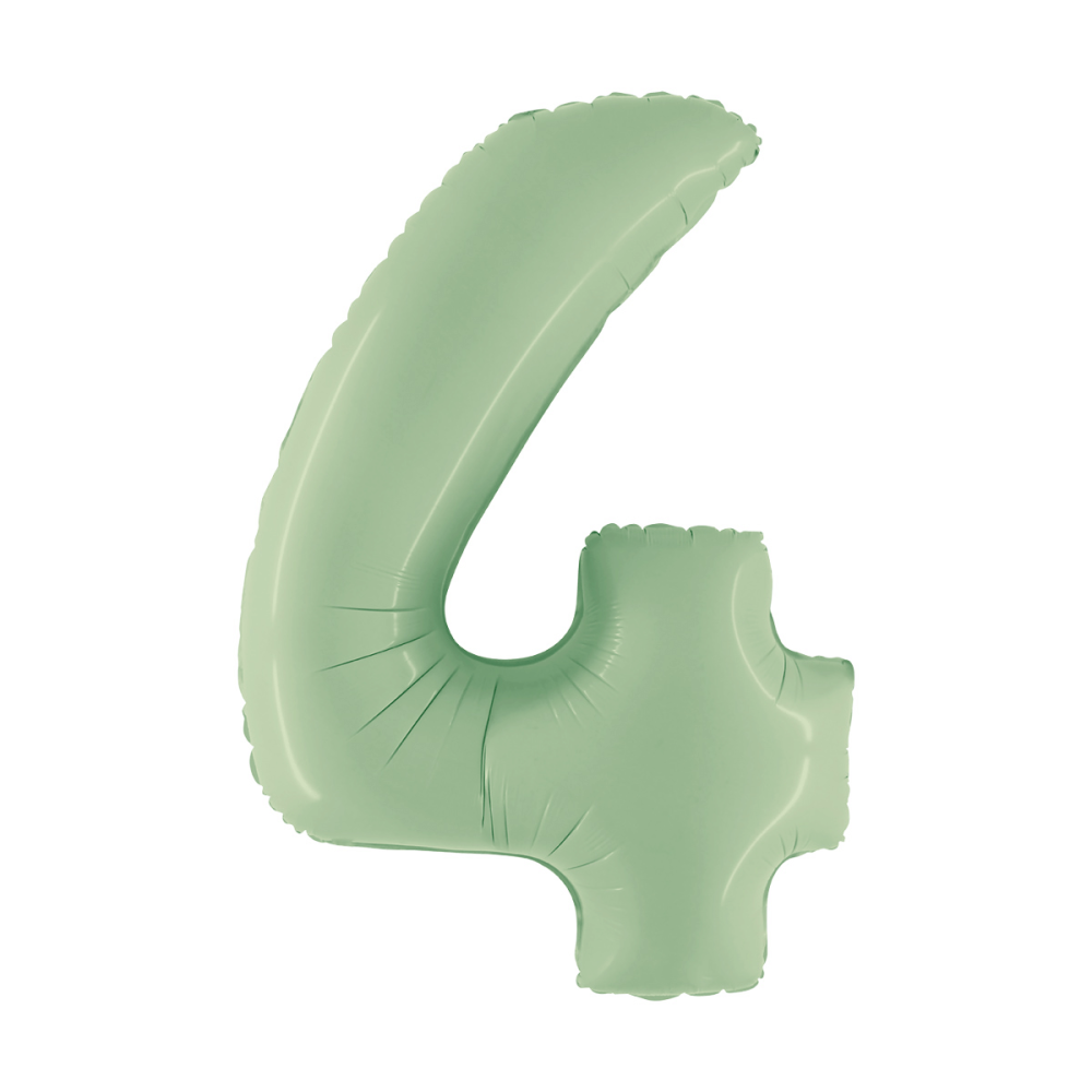 Ballongsiffra - Fyra Satin Olive Green 100 cm