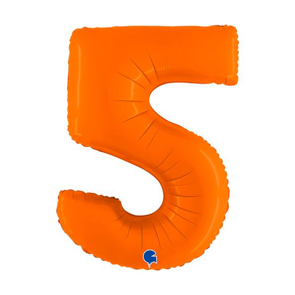 Ballongsiffra - Fem Matte Orange 100 cm