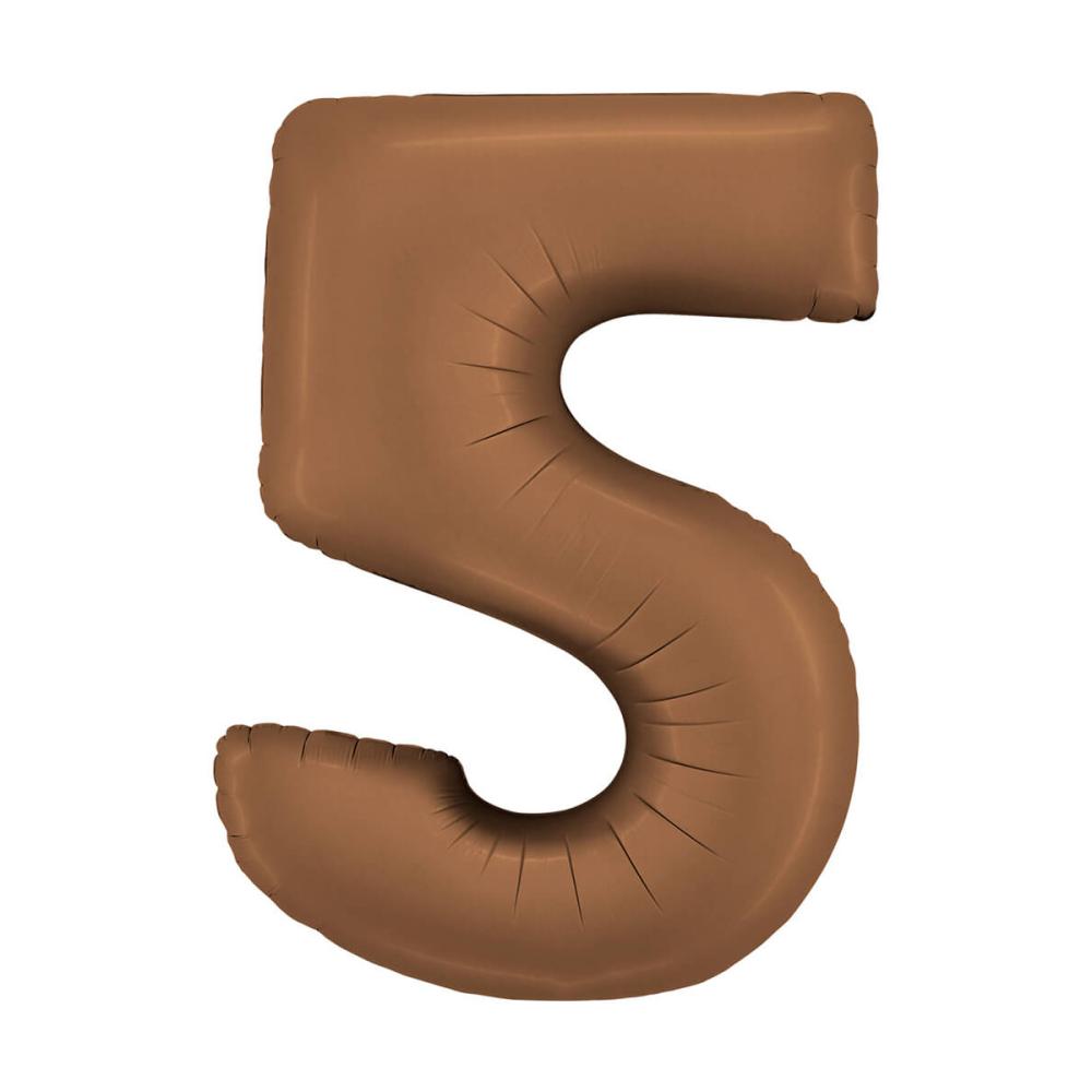 Ballongsiffra - Fem Satin Chocolate 100 cm