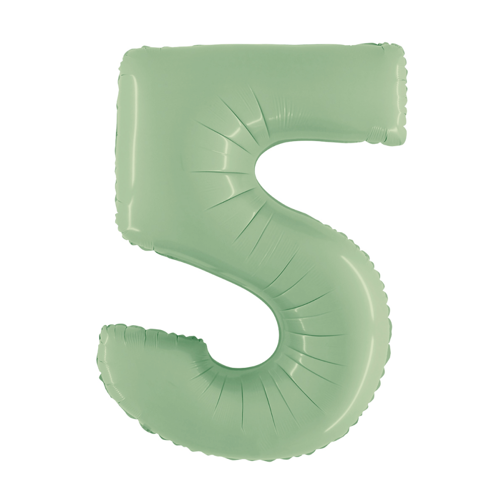 Ballongsiffra - Fem Satin Olive Green 100 cm