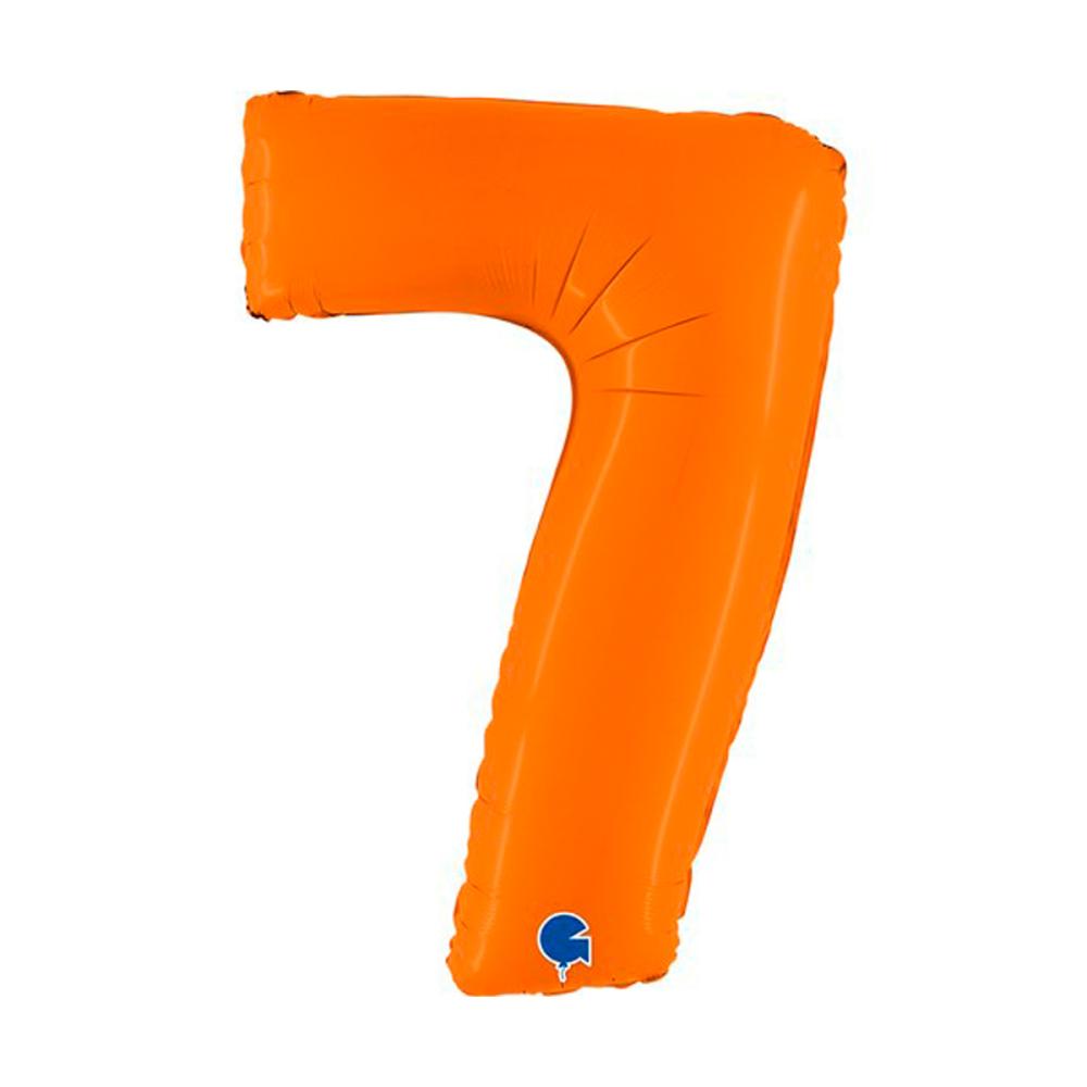 Ballongsiffra - Sju Matte Orange 100 cm