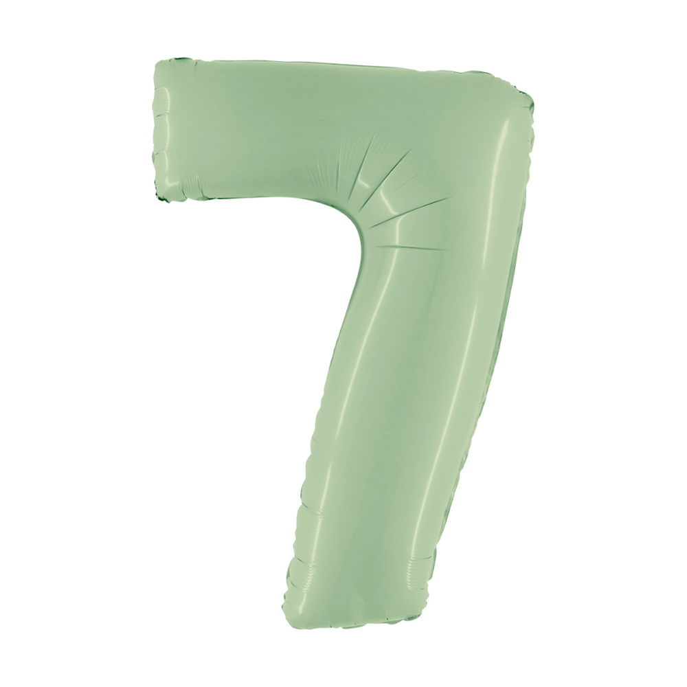 Ballongsiffra - Sju Satin Olive Green 100 cm