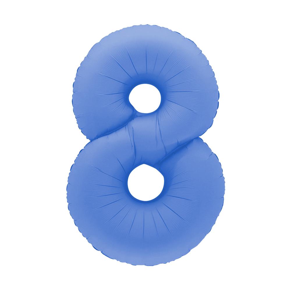 Ballongsiffra - Åtta Lotus Blue 100 cm